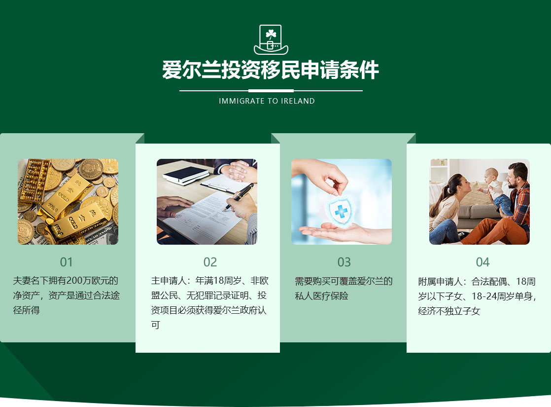 爱尔兰投资移民申请条件